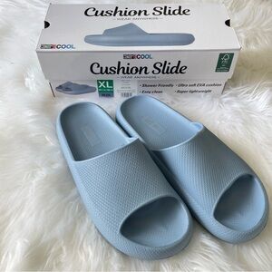 32 Degrees Cool Cushion Slides Slippers Sandals Shower Shoes Unisex Blue 9 - 10